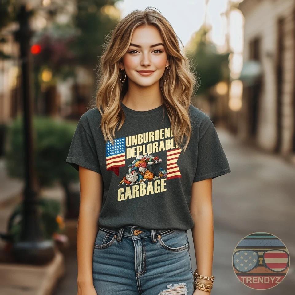 

Unburdened Deplorable Garbage Trump 2024 Election Unisex T-Shirt XL
