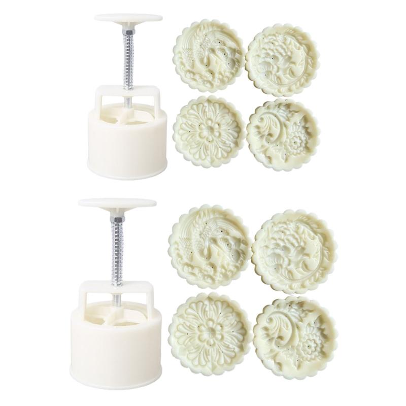 Mooncake Mold Festival DIY Hand Press Mooncake Cutters Pastry Decorating Gadgets