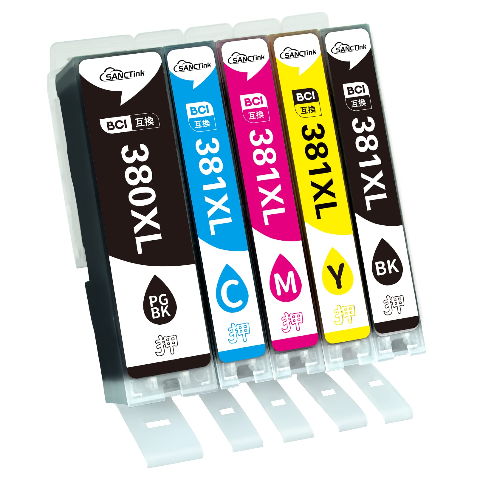 

Canon 381 380 XL, сумісні з чорнилом для Canon 5MP 5 Color Set Large Capacity Compatible PIXUS TS6330 TR8630 TR9530 TS7430 TR703 TS8130 8230 8330 8430