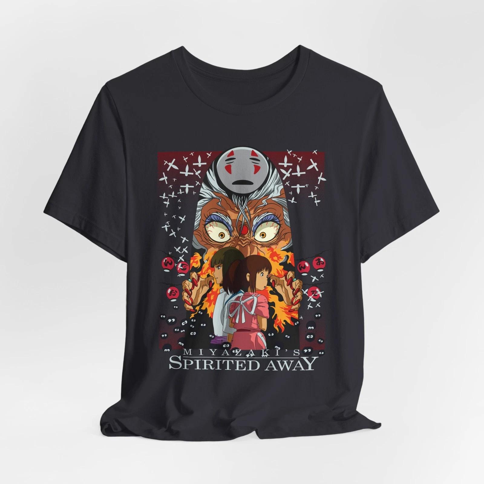 Spirited Away Inspired No-Face and Chihiro T-Shirt | Studio Ghibli Inspired Tee S