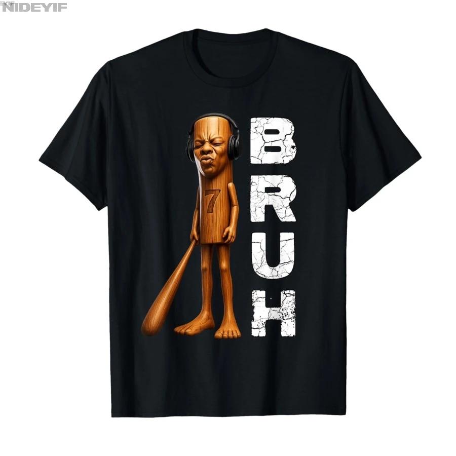 Funny Tung Tung Tung Speed Face Tuff Brainrot Meme Tshirt For Men Women 100 Cotton T Shirts Short Sleeve Tops 04103 S