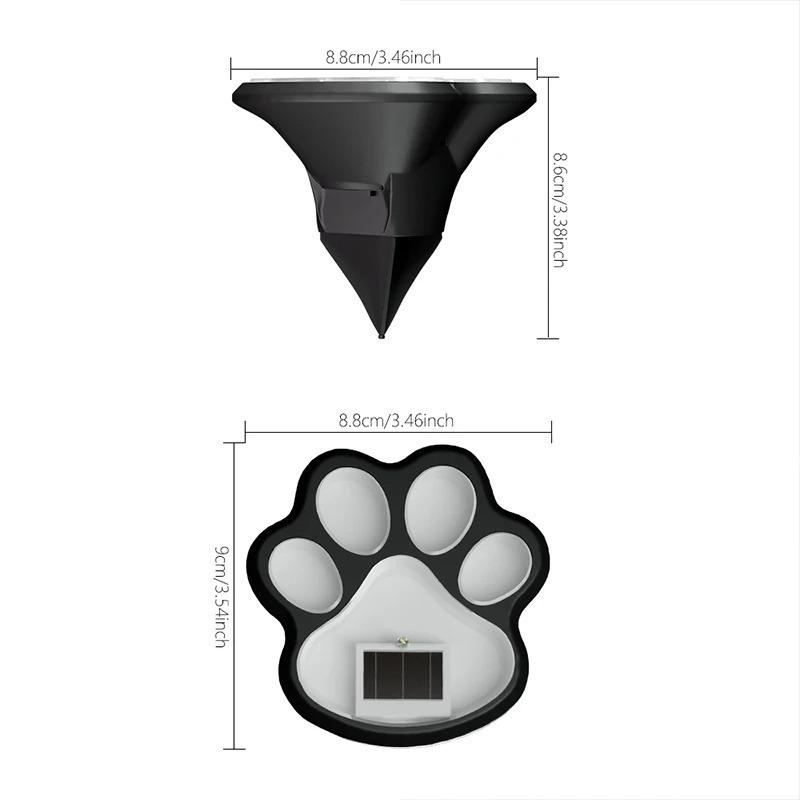 1-12PCS LED Solar Outdoor Light Waterproof Animal Paw Print Lamp for Garden Lawn Patio Summer Camping Home Decor