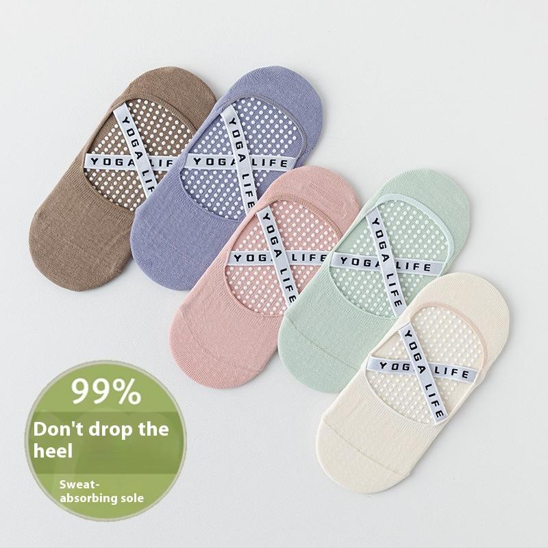 Women's Invisible Spandex/Nylon/Cotton Thin Boat Socks Non-Slip Yoga Band Cuff Indoor Dancing Cute Trendy Spring Summer High