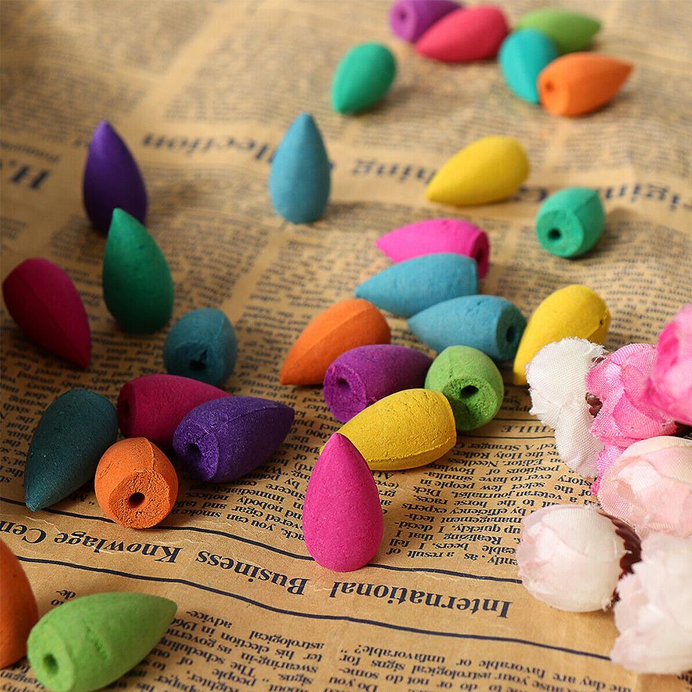 Incense Cones Fragrance Incense Sandalwood Mixed with Natural Incense Stick Fragrant Cone Aromatherapy Lavender Rose Jasmine