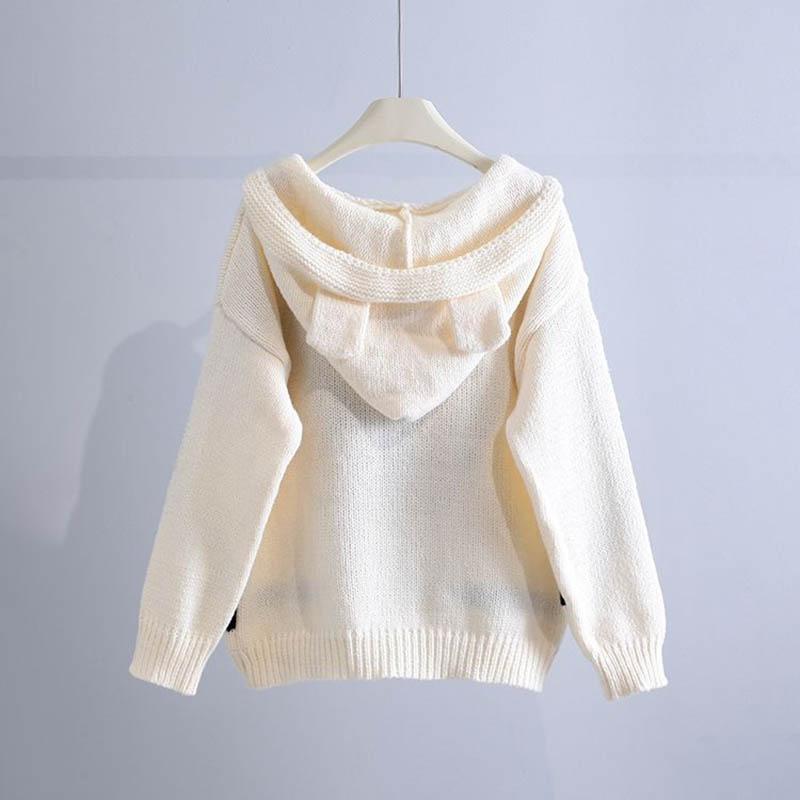 Übergröße Damen Sets Winter Strickpullover Kapuzenpullover Top Stretch Weitbeinige Hose Zweiteiliges Set