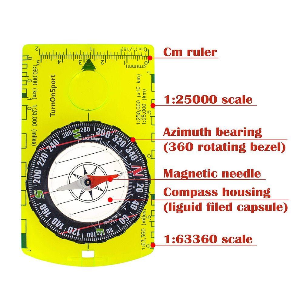 Thumb Compass Handheld Waterproof Compass Outdoor Navigation Compass Ruler Map Reading Scouts