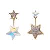 Sweet Luxury Iridescent Zirconia Star Stud Earrings - High-End Niche Design