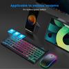 Russian Wireless RGB Backlit Bluetooth Keyboard & Mouse Set for iPad, Phone, Tablet