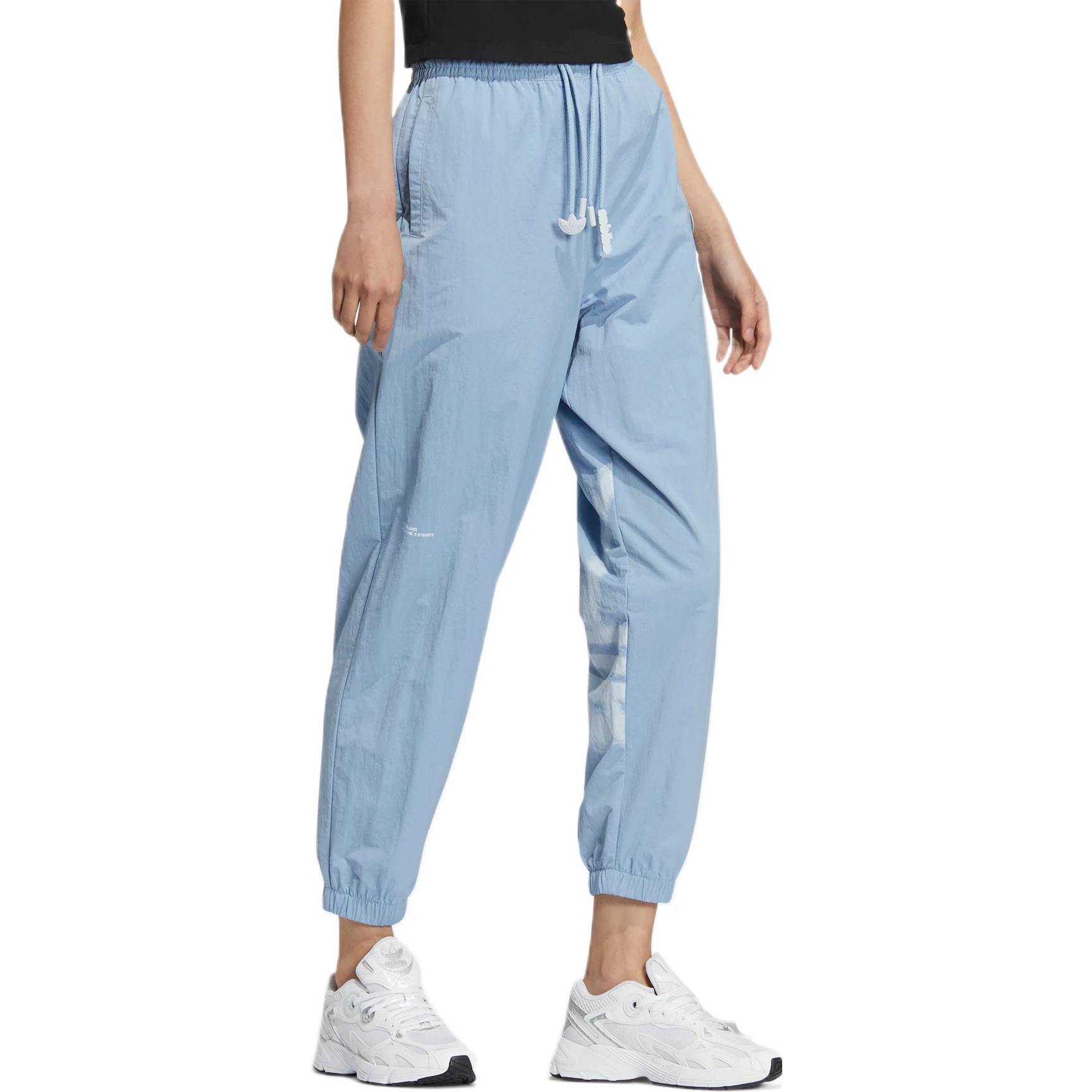 Adidas Originals Adicolor Tp вышитые однотонные спортивные брюки на шнурке женские синие — фото 4