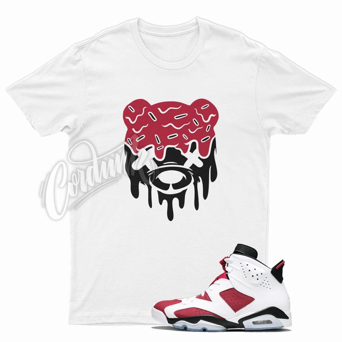 

White DRIPPY T Shirt to Match J1 6 Carmine VI 5 Varsity Red Bred Flu Game 3XL