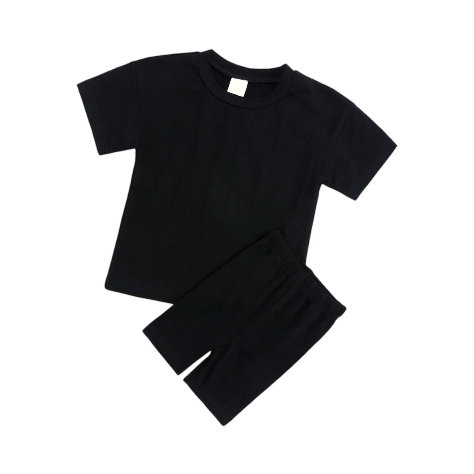 

Детский патриотический наряд - комплект из 2 предметов: короткий рукав и шорты для девочки 80 чёрный