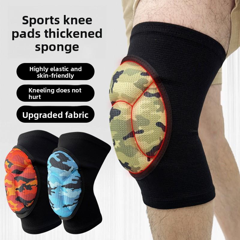 Wucifang Shoes Orange/Red/Green Camouflage Thickened Sponge Knee Pads Anti Collision Shock Absorption For Gardening Kneeling Worship Buddha