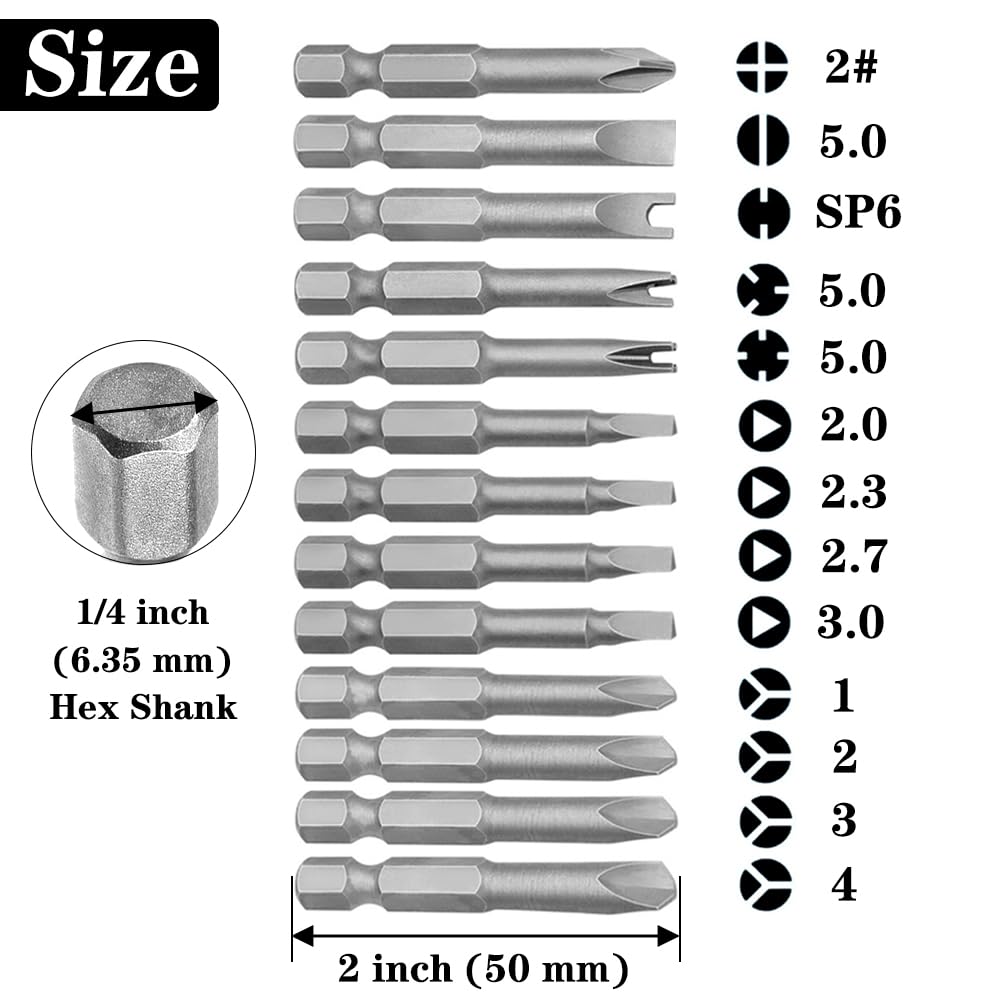 5/7/13Pcs Special Shaped Screwdriver Set 50mm U-shaped Y-Type Triangle Inner Cross Three Points Screwdriver Bit Tool Garden Tool