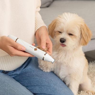 Recortador de Patas de Perro para Mascotas 2 en 1 LED Bajo Ruido Cortauñas de Gato Carga USB Recortador de Pelo Profesional para Perros y Gatos