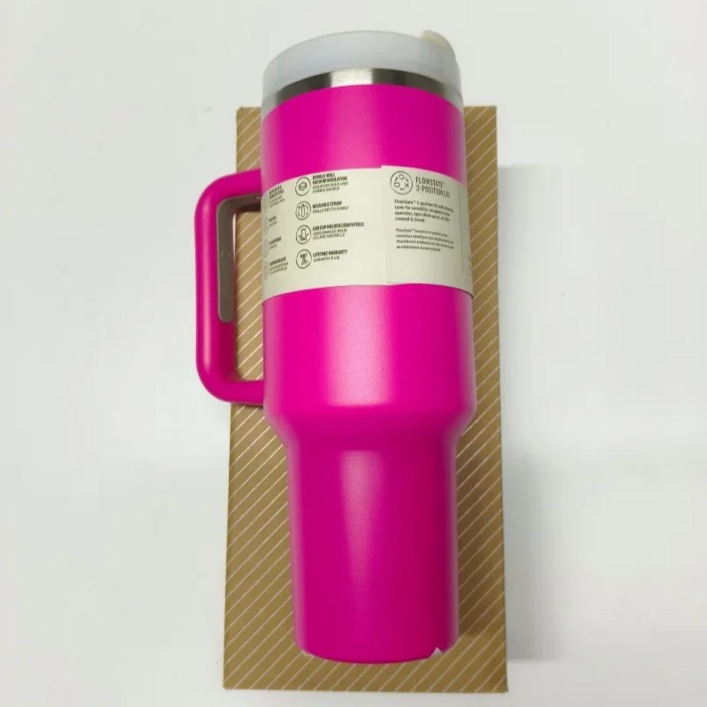 2025 Handle Straw Lid Stainless Steel 30oz/40oz Vacuum Insulated Car Mug Double Wall Thermal Iced Travel Cup