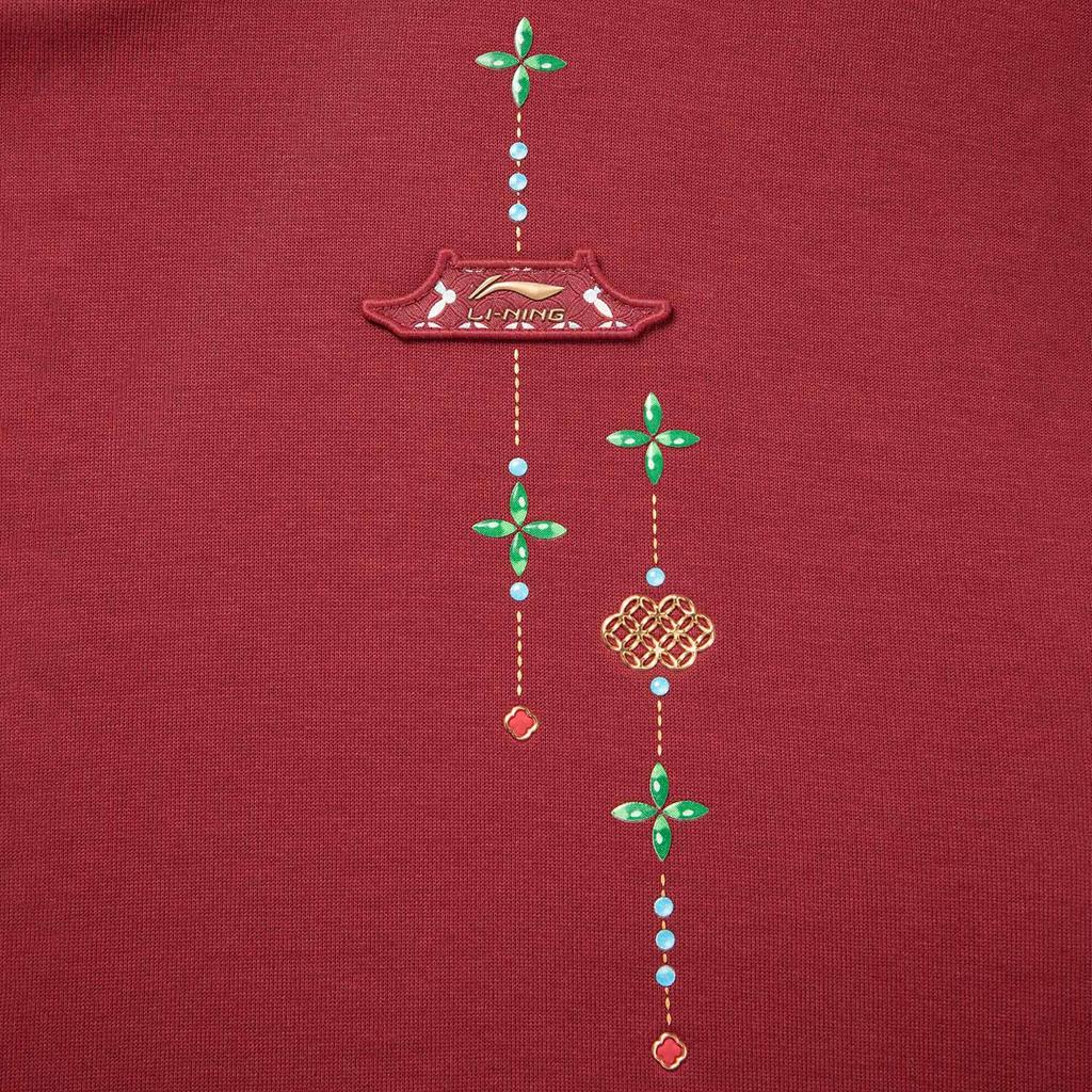 Li Ning Sports Trend Series Quick-Dry Cool Loose Hooded Letter Logo Sweatshirt Women sweatshirt AWDW108-5