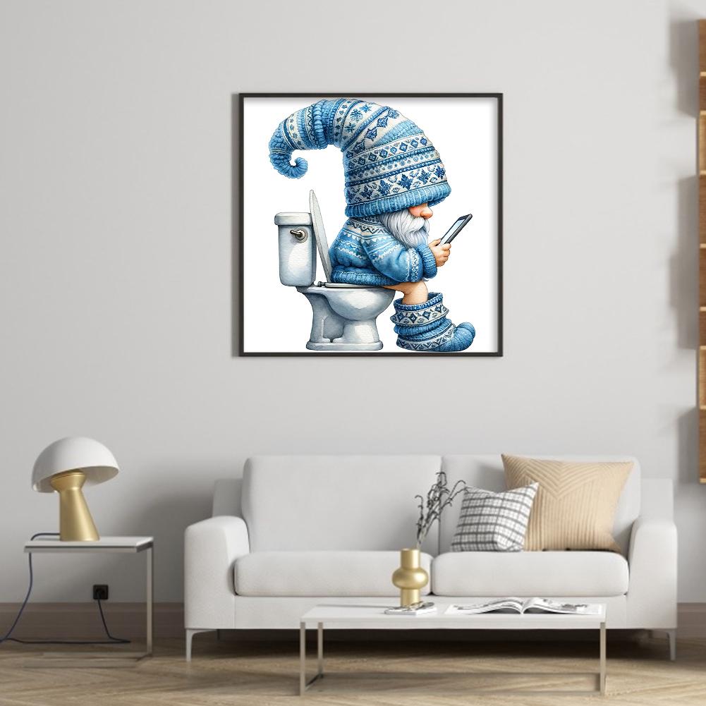 Full Embroidery Beads Printed 11CT Gnome Cross Stitch Kit Home Art Decor