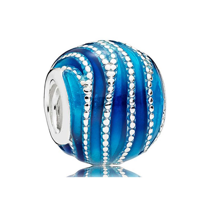 Silver Plated Blue Starry Sky Pendant Alloy Set Star Earth Bead Bracelet & Necklace DIY Jewelry Accessories Series