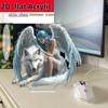2D Flat Classic Style Acrylic Angel & Wolf Desktop Decoration, Suitable for Wall Decoration, Porch, Room, Villa, Accents Home, Hallway, or Workplace -