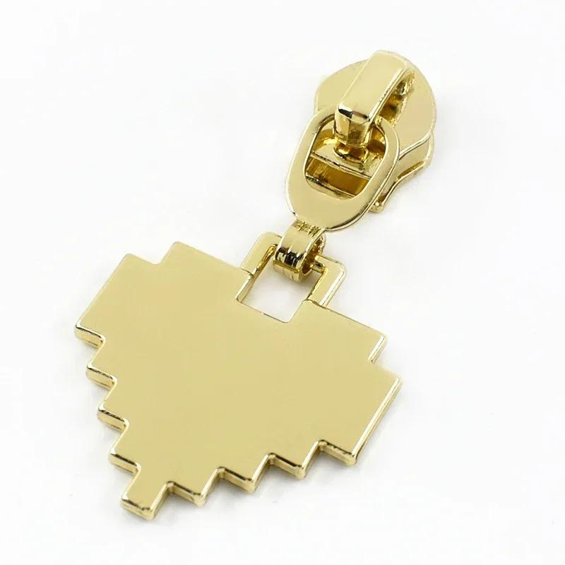 Meetee 5-50 Stück 5# Nylon Reißverschlussanhänger Kleidung Taschen Reißverschlüsse Reparatur Schieber für Plastikreißverschlüsse Herz Reißverschlusskopf Griff Nähzubehör