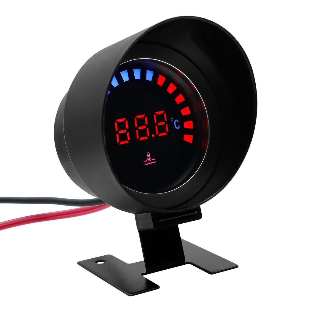 12V/24V LCD Digitaler Wassertemperaturmesser + 10mm Temperatursensor + Adapter-Verbindungsrohr-Sensor Für Auto-Messinstrument-Modifikation Celsius