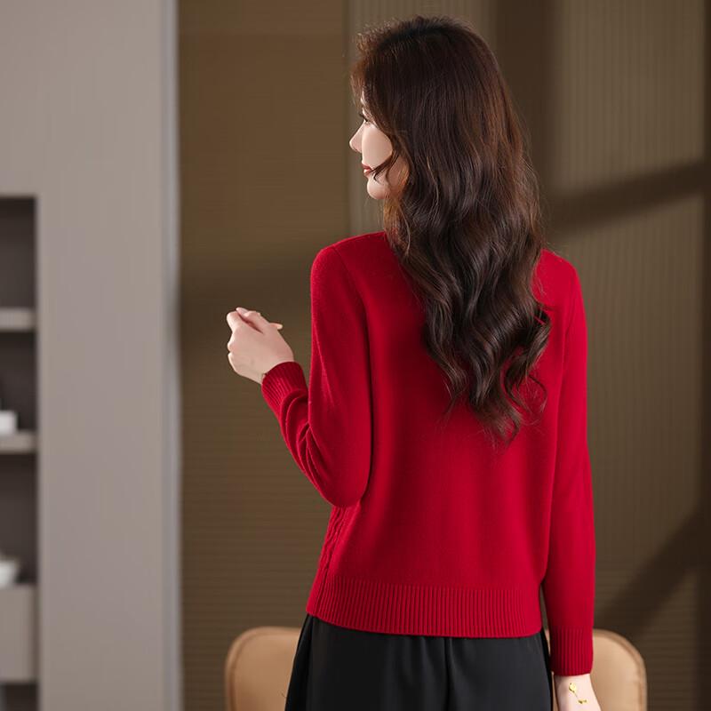 Women's 100% Pure Wool Thick Mock Neck Sweater