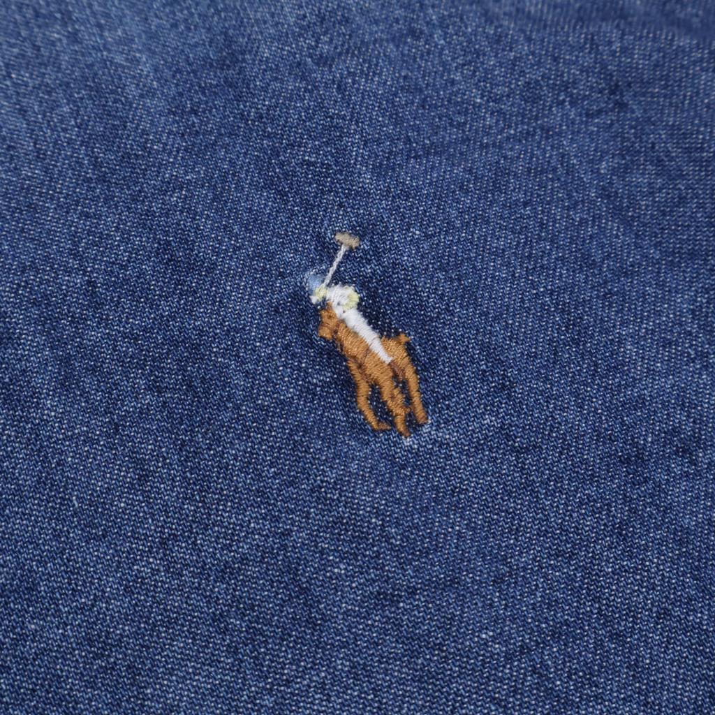 Polo Ralph Lauren Blue Denim Long Sleeve Shirt Tops 8 blueUsed