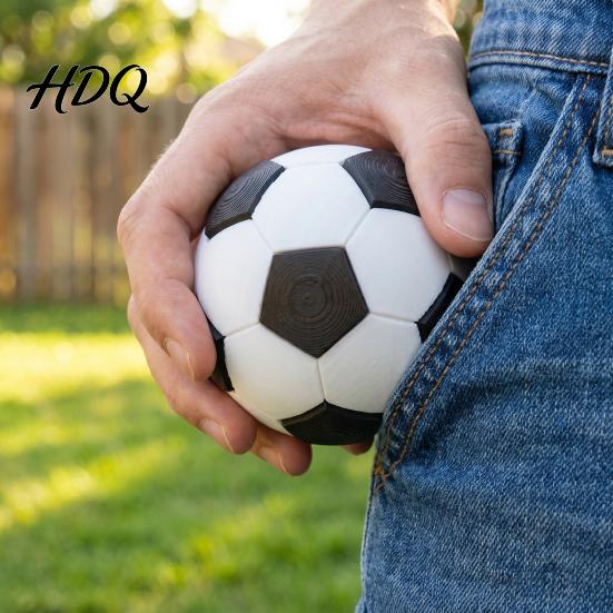 Portable Clicker Toy Football Fidget Toy Anxiety Stress Relief Soccer Shape Clicker Focus Aid Pocket Size Push Button Decompression Gadget Durable