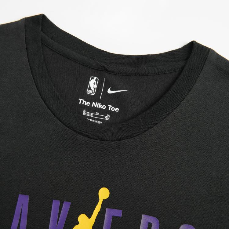 Jordan NBA Collaboration Los Angeles Lakers T-Shirt Logo Sports Basketball Short Sleeve Kids Tops 3Y2B7FEJ8-LAK
