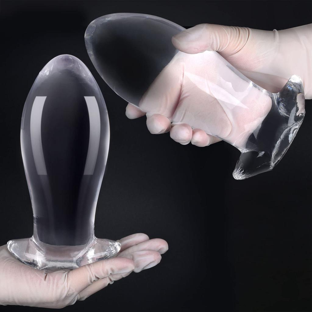 Orirya Anal Plug Anal Development Soft TPE Transparent Egg Shape Anal Goods Anal Stopper for Women Adult Goods for Men Anal Plug SM Goods Anal Plug