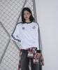 THE GREEN LAB Soccer Football Color Block Long Sleeve T-Shirt [White]