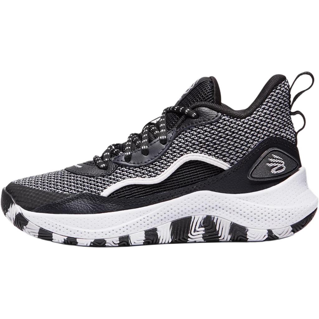 Under Armour Curry 3 Z 24 Comfortable Versatile Non-Slip Durable Mid-Top Kids Basketball Shoes Kids basketball shoes Black 3027627-002