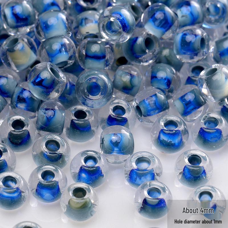 Blauer Glas-Reiskorn-Haarnadel: Handgefertigter Schmuck-Accessoire im antiken chinesischen Stil