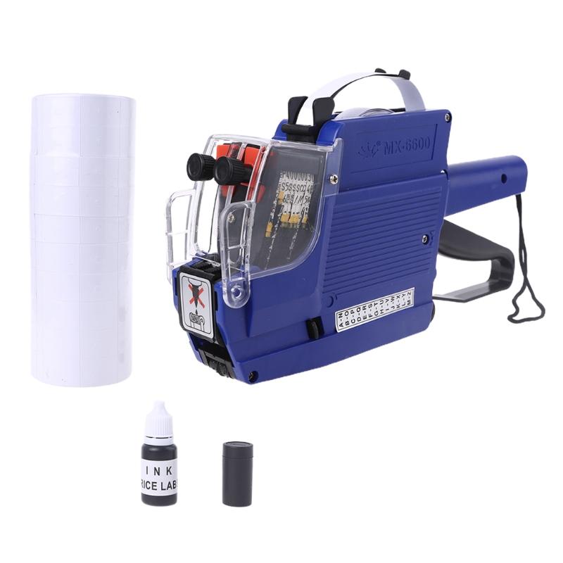 Price Gun Price Numerical Tag Gun Handheld Pricing Labeller MX-6600 Plastic Label Maker for Retail Shop Grocery Store