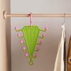 V Shaped Double-Sided Closet Organizer with 360° Rotating Space Saving