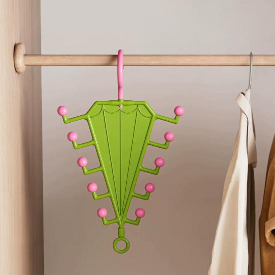 V Shaped Double-Sided Closet Organizer with 360° Rotating Space Saving