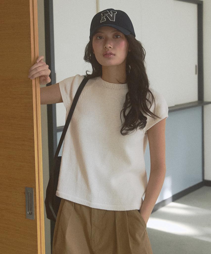 Nyuluki Feminine Short-Sleeved Knit_Ivory