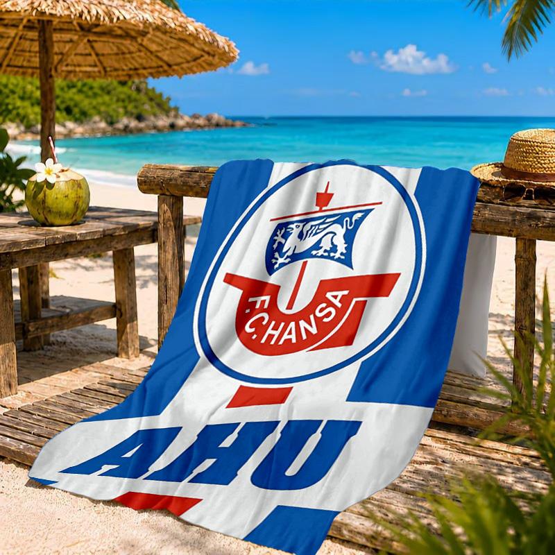 FC Hansa Rostock Wappen Design Strandtuch, Schnelltrocknend, Pflegeleicht, Geeignet für Fitness und Strandurlaub, Sport-Essential