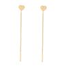 Cercei Women's Gold Plated Heart Pendant Earrings Elegant Fashion Jewelry Valentine's Day Gift 925 Silver Ear Wires