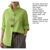 Women Shirt Lapel Long Sleeve Loose Fit Shirt Tops Metal Buttons Pure Color Summer Shirt Work Parties Casual Wear