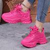 Fashion Women Casual Sports Shoes 2025 Comfortable Thick Soled Lace Up Fashion Vulcanized Shoe Breathable Non Slip Outdoor Running Shoes