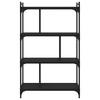Bookshelf 4 Shelves Black 76 x 32 x 123 cm Engineered Wood