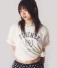 PEACE MAKER Vintage Florence Lily Short Sleeve T-Shirt (Cream)