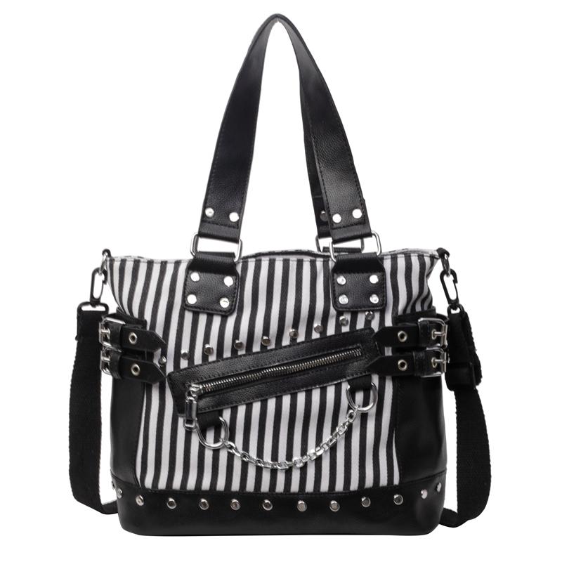 

Сумки на плечо из ПУ и холста в полоску с большой вместимостью, эксклюзивный дизайн, супер крутая повседневная сумка через плечо