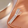 New  Rose Gold Long Earrings For Women Girl Fashion Geometric Natural Zircon Drop Earring High Quality Daily Jewelry