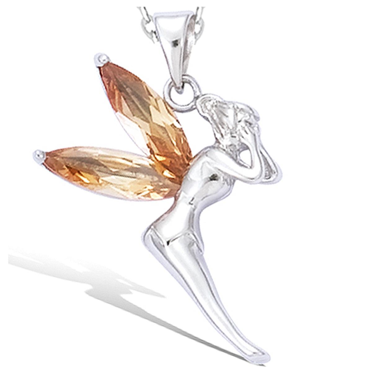 

Les Trésors De Lily [D4071] - Серебряный кулон Tinker Bell шампанское серебро (родий) - 20x27 мм