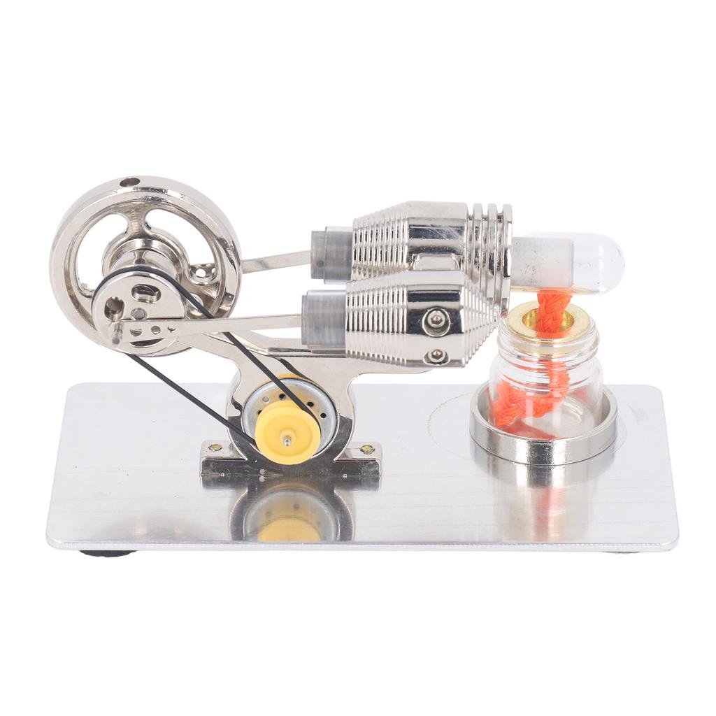 Hot Air Stirling Engine Motor Model Imagination Development Educational Toy LED Light Stirling