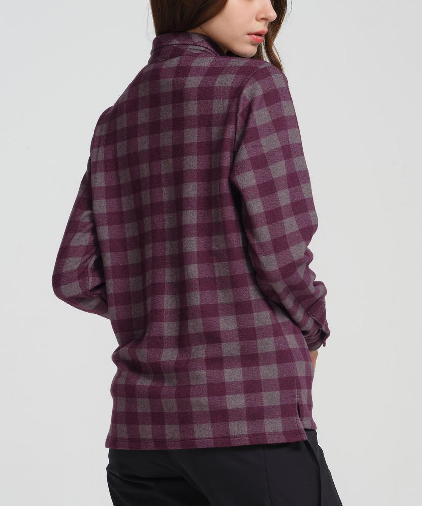 DEUTER Purple Brushed Check Shirt (Women'S)