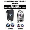 AXNX2 Stylish M 50th Anniversary 11mm 14mm Key Emblem Sticker Remote Key Badge Auto Styling Accessories For BMW E34 E46 E38 E90 E60