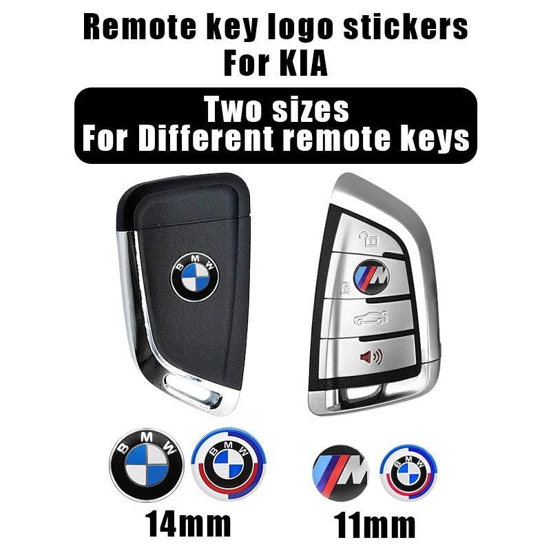 AXNX2 Stylish M 50th Anniversary 11mm 14mm Key Emblem Sticker Remote Key Badge Auto Styling Accessories For BMW E34 E46 E38 E90 E60
